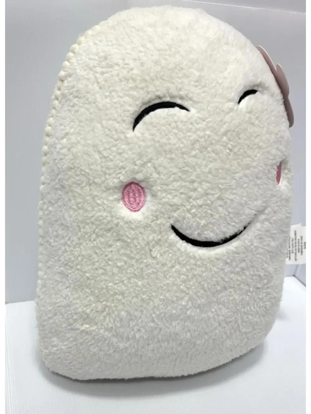 Goblin Ghoul Ghost Halloween Throw Pillow Boucle Sherpa Plush Smiling Accent NWT
